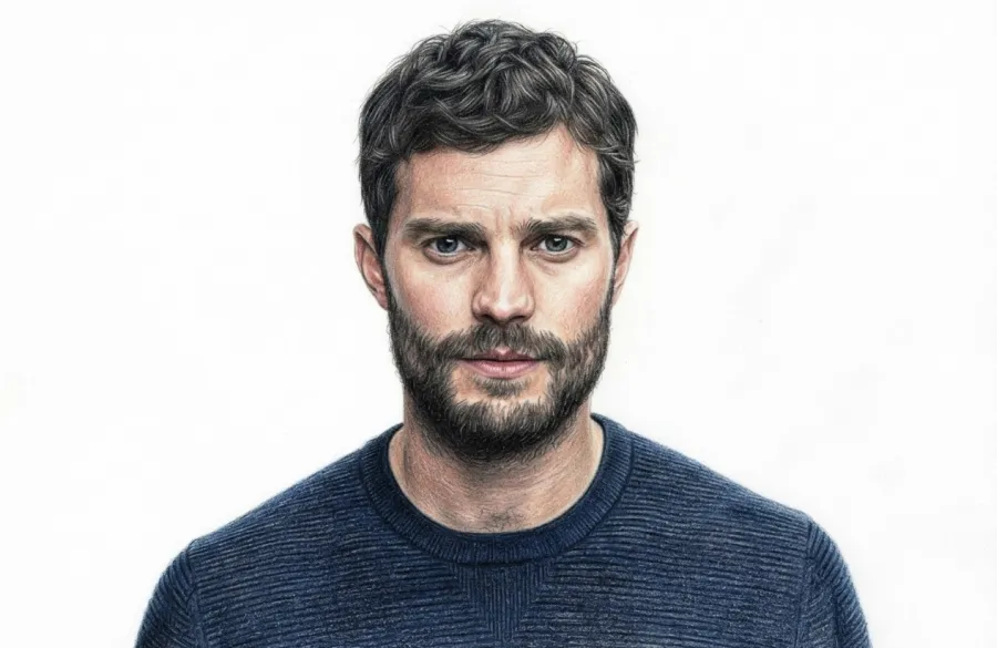 Jamie Dornan. Born in Holywood, County Down, in 1982 and grew up in the Belfast suburbs. Appeared in The Fall.