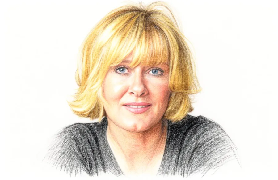 Sarah Lancashire. Born on October 10, 1964, in Urmston, Lancashire, England; the family moved to Oldham in 1967. Appeared in Happy Valley.