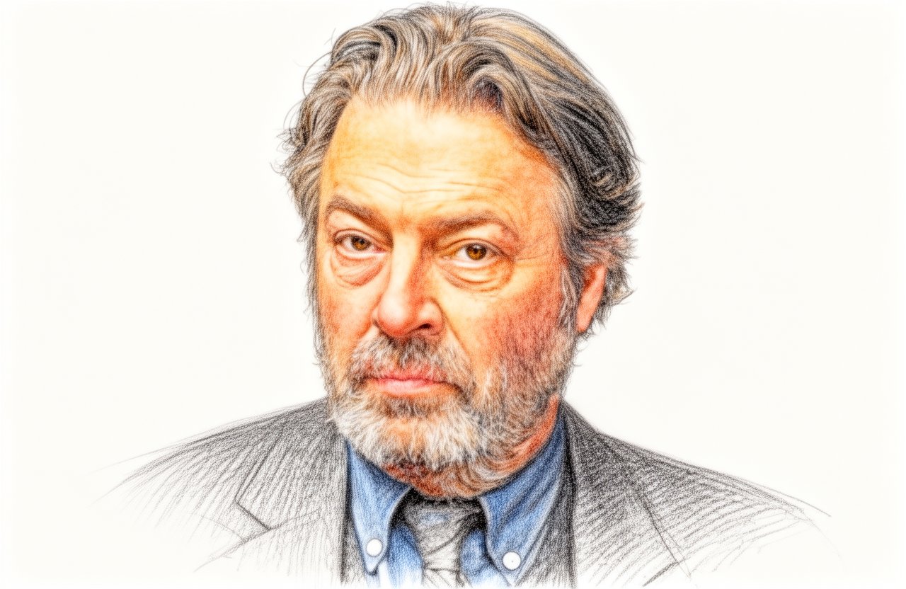 Drawn portrait of Roger Allam