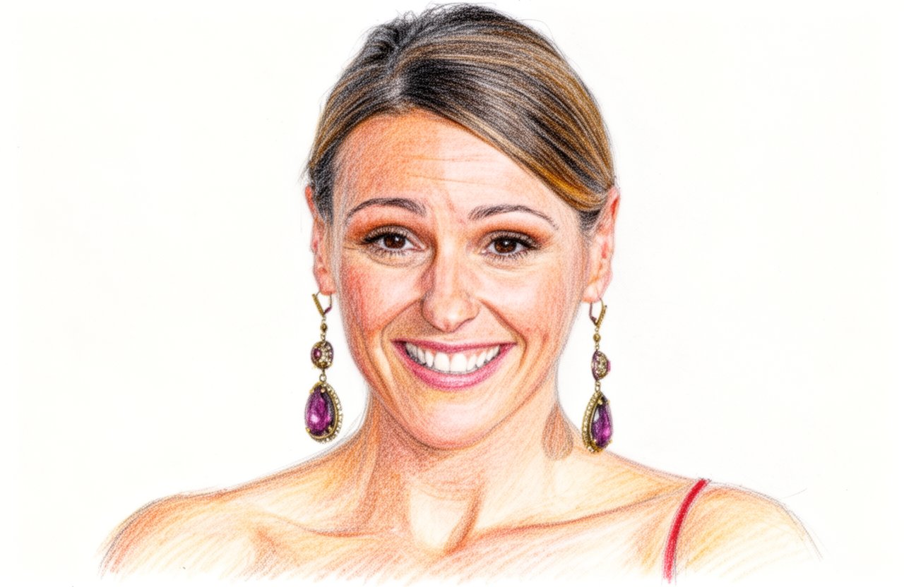 Drawn portrait of Suranne Jones