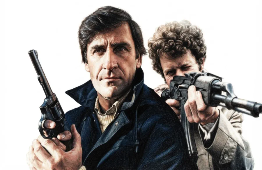 Harry's Game. A British officer goes undercover in the Falls Road to kill an IRA gunman. Starring Ray Lonnen, Derek Thompson and Benjamin Whitrow.