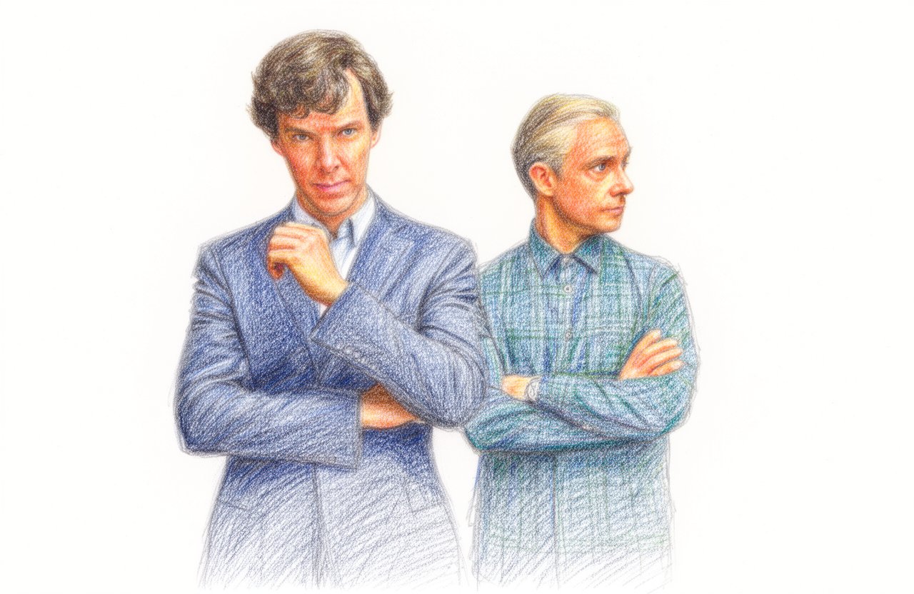 Drawn artwork for Sherlock